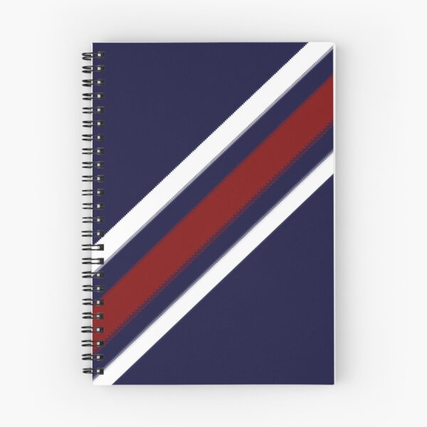 Item preview, Hand-Drawn Retro Red & White Diagonal Stripes On Navy  designed and sold by BlueMoonBarn.
