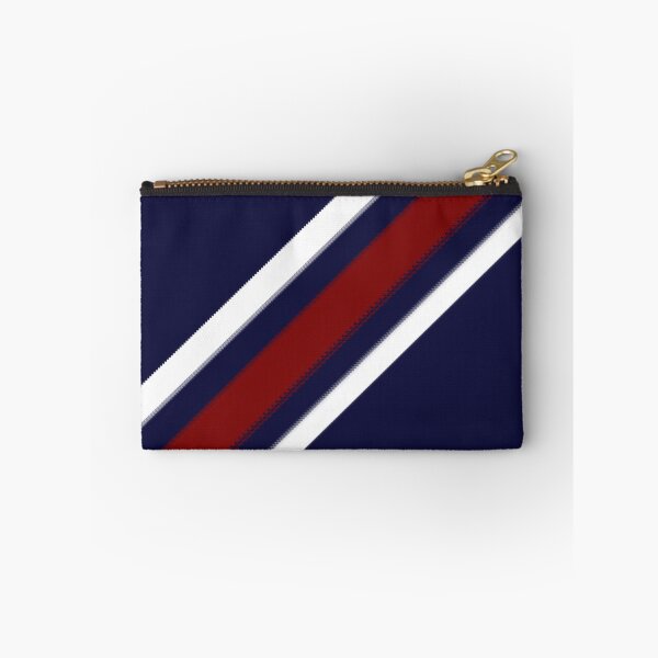 Item preview, Hand-Drawn Retro Red & White Diagonal Stripes On Navy  designed and sold by BlueMoonBarn.
