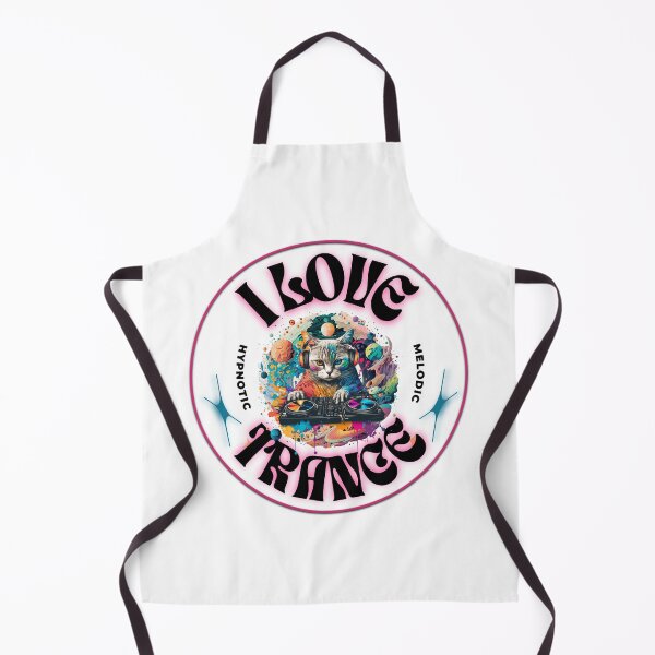 Aperçu de l'œuvre TRANCE - I Love Trance Cat (Noir/Rose) créée et vendue par Discothreadz.