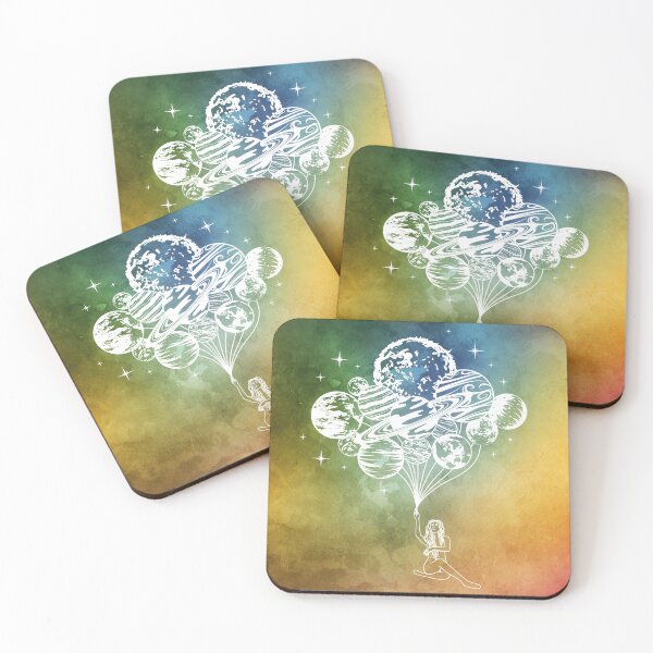 Item preview, Celestial Aesthetic Planet Balloons in Watercolor Space designed and sold by Trish Dish.