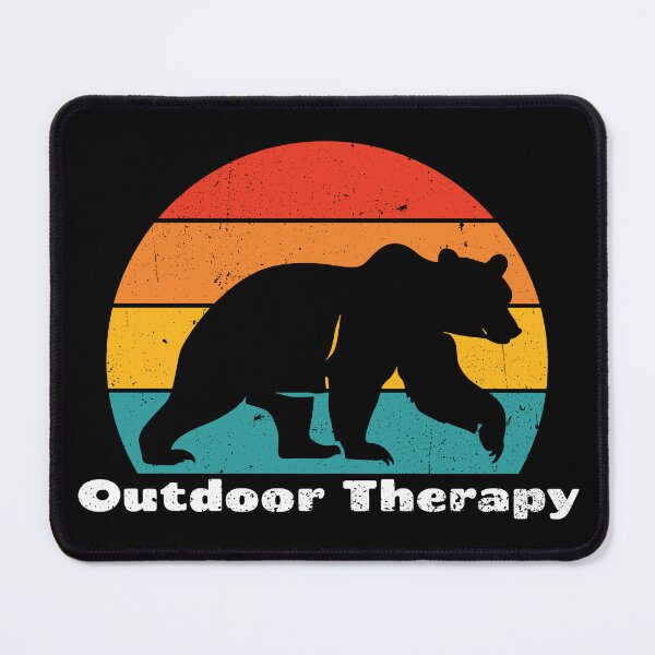 Item preview, Outdoor Therapy | Retro Vintage Sunset Bear | Distressed Design designed and sold by EDigitalDesigns.