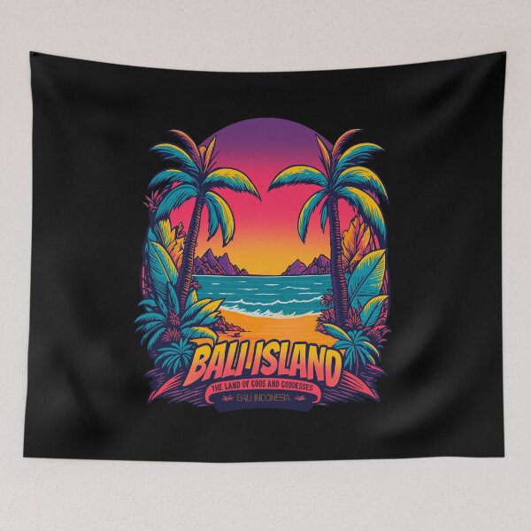 Item preview, Bali Island Synthwave designed and sold by IcalsaidArt.