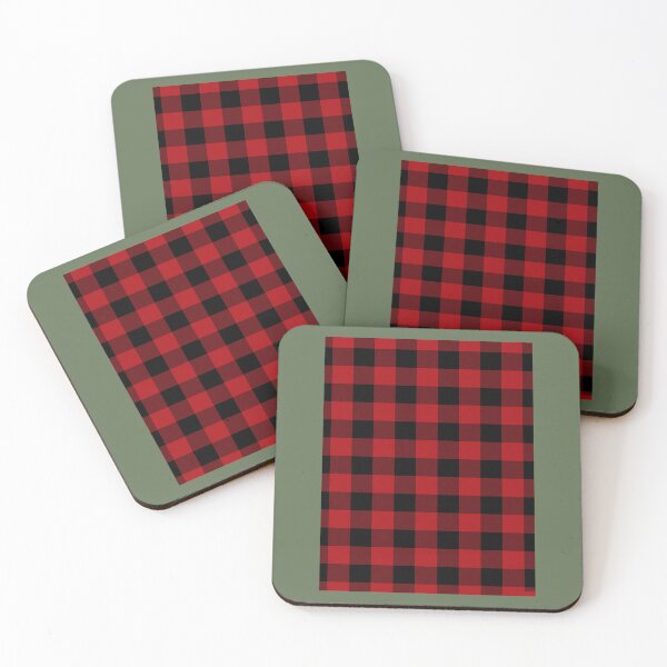 Item preview, Rustic Buffalo Plaid Red  Black Checkered Square Graphic  	 designed and sold by zuoxntfp52.