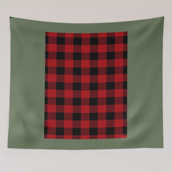 Item preview, Rustic Buffalo Plaid Red  Black Checkered Square Graphic  	 designed and sold by zuoxntfp52.