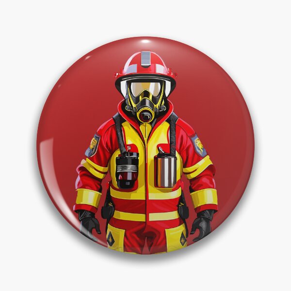 Item preview, Courage in Red and Yellow: Portrait of a Firefighter designed and sold by Pickmash.