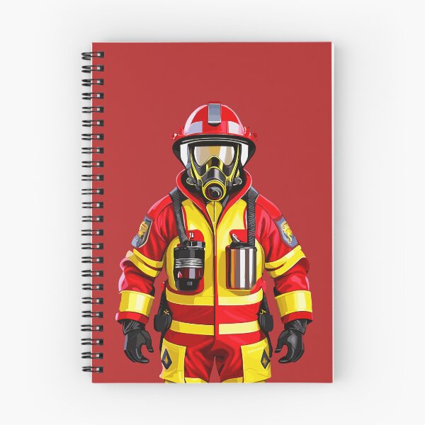 Item preview, Courage in Red and Yellow: Portrait of a Firefighter designed and sold by Pickmash.
