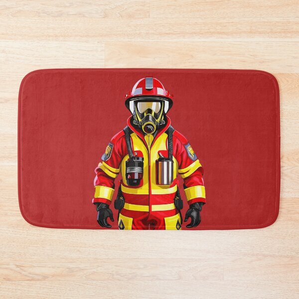Item preview, Courage in Red and Yellow: Portrait of a Firefighter designed and sold by Pickmash.