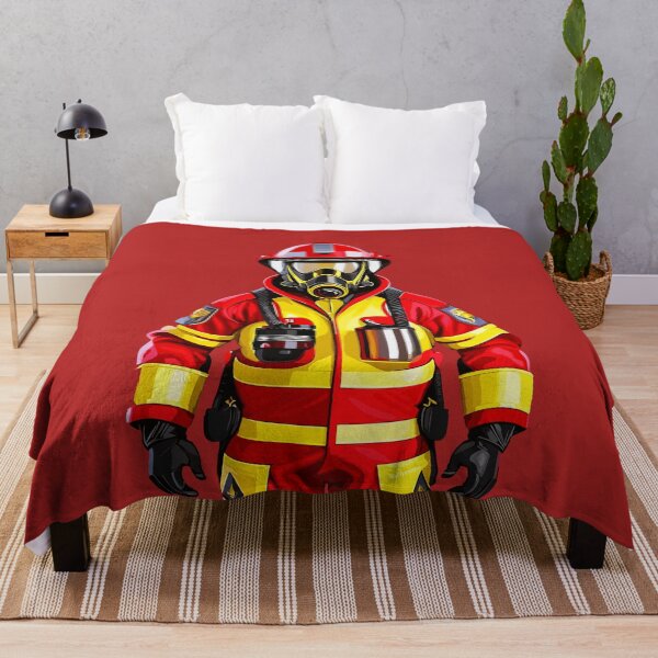 Item preview, Courage in Red and Yellow: Portrait of a Firefighter designed and sold by Pickmash.