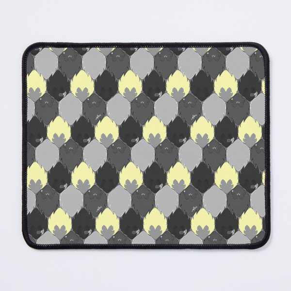 Item preview, Yellow and greyscale tile pattern designed and sold by ANEIX.
