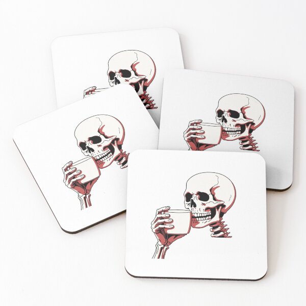 Item preview, Bony Brew - Skeleton Sipping Coffee Illustration designed and sold by Organic Creeps.