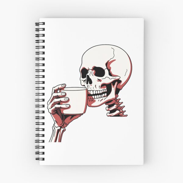 Item preview, Bony Brew - Skeleton Sipping Coffee Illustration designed and sold by Organic Creeps.
