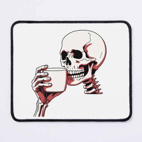 Item preview, Bony Brew - Skeleton Sipping Coffee Illustration designed and sold by Organic Creeps.