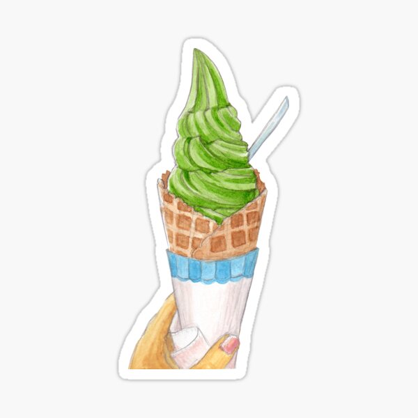 Green Tea Ice Cream Sticker