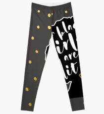 Black History Month. Black Girls Are Lit Kalligrafie Leggings