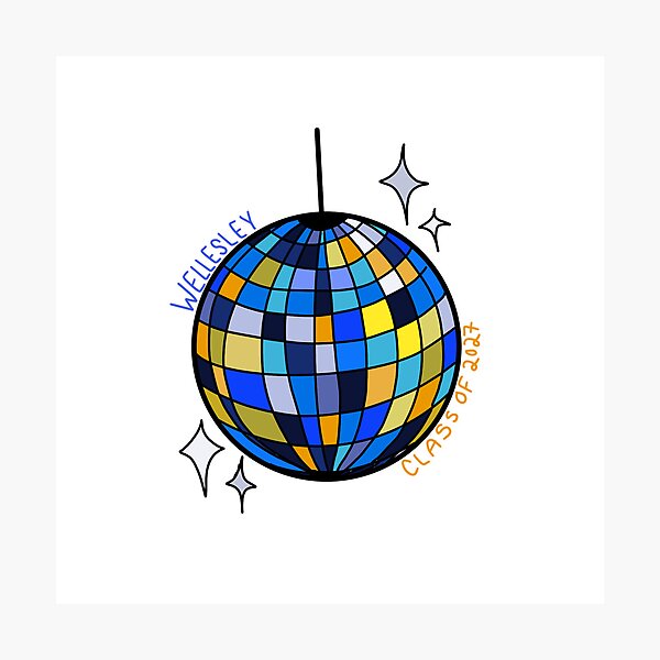 Item preview, Wellesley class of 2027 disco ball designed and sold by erinb-art.