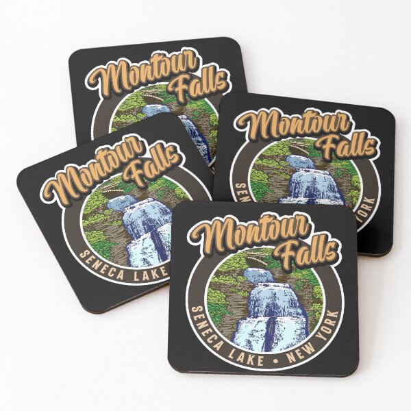 Item preview, Montour Falls Seneca Lake New York with She-Qua-Ga Waterfall designed and sold by SunNoonPark.
