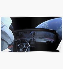Spacex Panik nicht Starman Poster