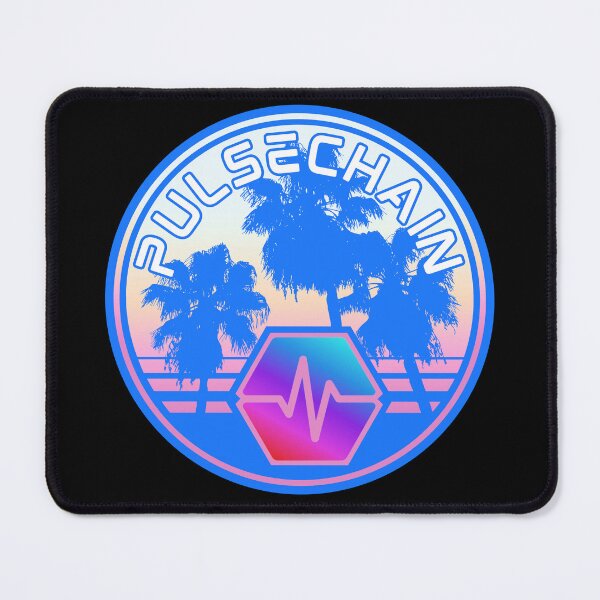 Item preview, Pulsechain Vintage Palms Sunset - Crypto Logo designed and sold by GetCryptoSwag.