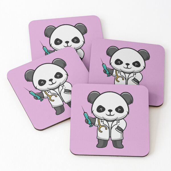 Item preview, Cute Panda Doctor Cartoon Illustration designed and sold by cubbone.