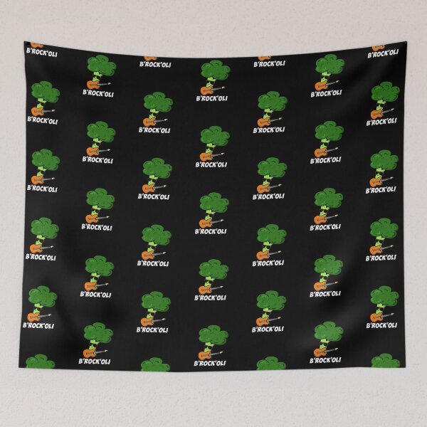 Item preview, B-Rock-Oli Funny Rocker Broccoli Puns (Dark BG) designed and sold by punnybone.