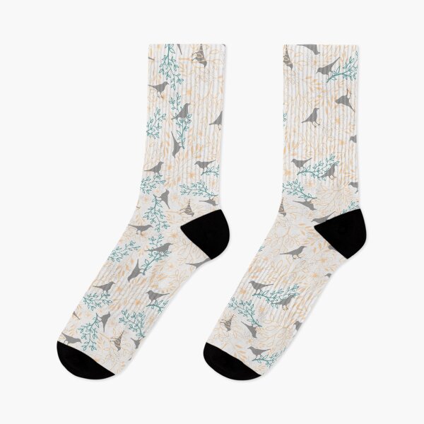 Item preview, Planning the Nest Bird Pattern Yellow & Blue designed and sold by StudioPosies.