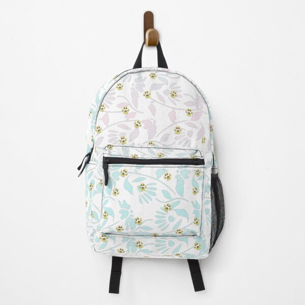 Item preview, Paws and pastel color wild flower pattern designed and sold by Preeyanc.