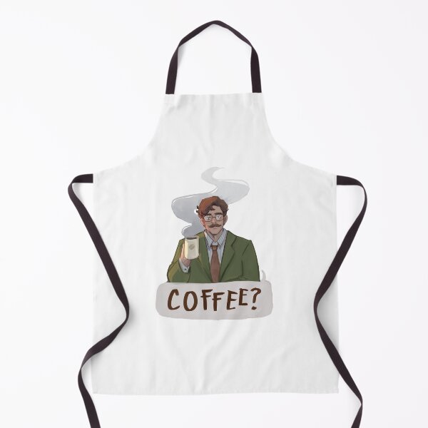Item preview, Harvey holding a cup of coffee from Stardew Valley designed and sold by sanmasterz.