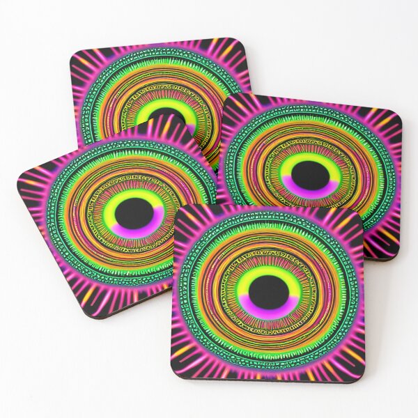 Item preview, Neon Eye - Psychedelic Pattern designed and sold by NomadicCreative.
