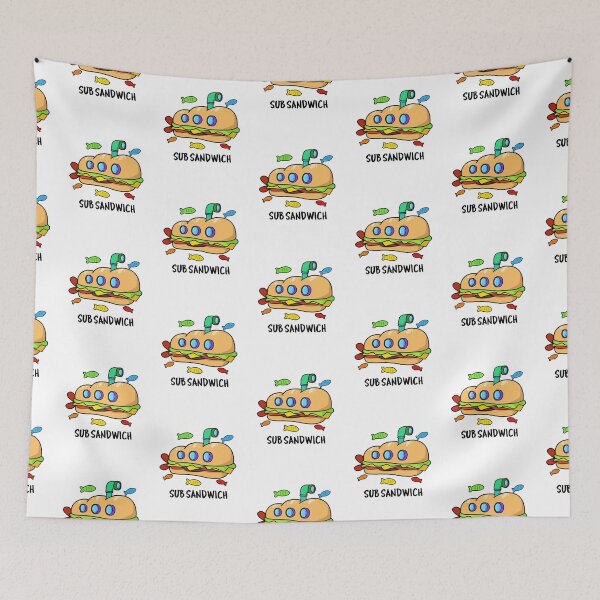 Item preview, Sub Sandwich Funny Food Puns  designed and sold by punnybone.