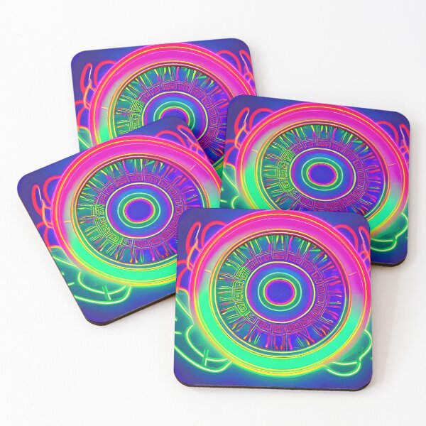 Item preview, Neon Gate - Psychedelic Pattern designed and sold by NomadicCreative.