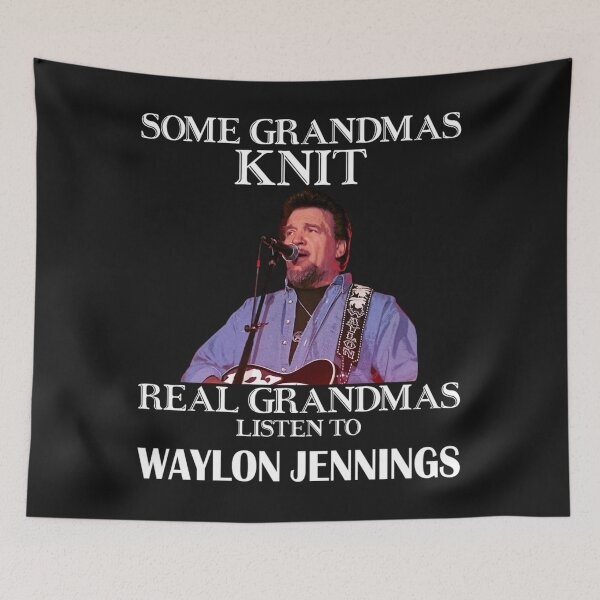 Item preview, Some Grandmas Knit Real Grandmas Listen to Waylon   designed and sold by ElenGlover.