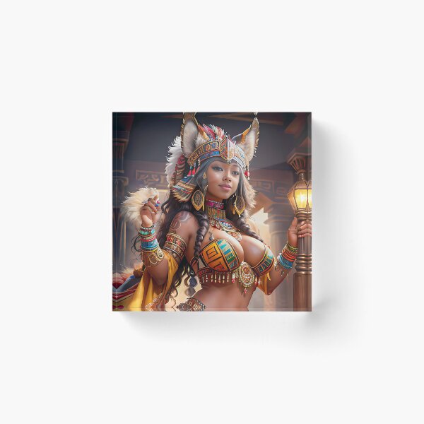 Item preview, Sexy black girl in a palace with tribal adornments designed and sold by zotilus.