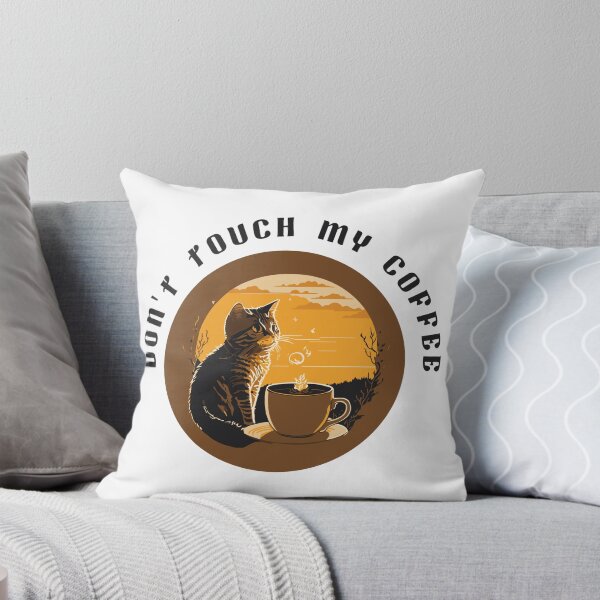 Artikelvorschau, Berühren Sie nicht mein Kaffee-T-Shirt mit schwarzer Katze entworfen und verkauft von FatimaLaghla.
