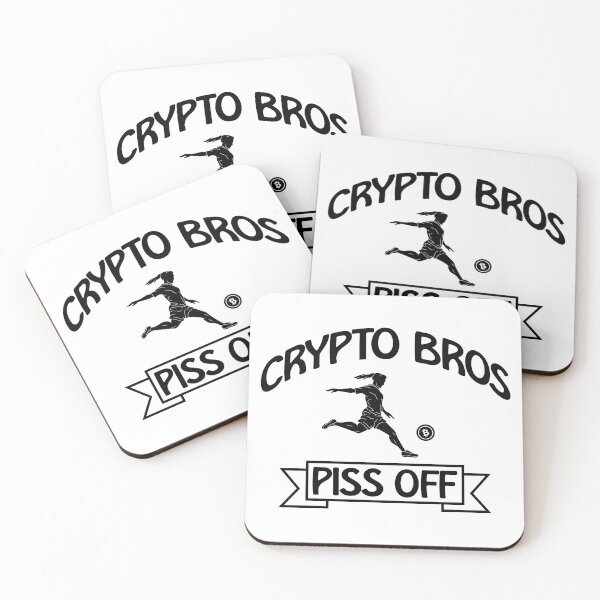 Item preview, Crypto Bros Piss Off - Anti Cryptocurrency designed and sold by Picket Club.