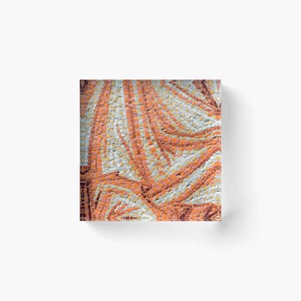 Item preview, Abstract Ribbon Mosaic in Happy Oranges and Mellow Yellows designed and sold by Georgia Mizuleva.