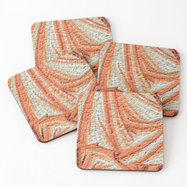 Item preview, Abstract Ribbon Mosaic in Happy Oranges and Mellow Yellows designed and sold by Georgia Mizuleva.