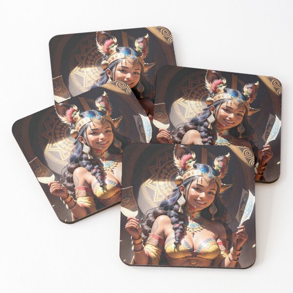 Item preview, Cheerful and super cute latin girl with little flags designed and sold by zotilus.