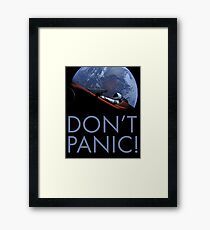 Spacex DON'T PANIC Framed Print