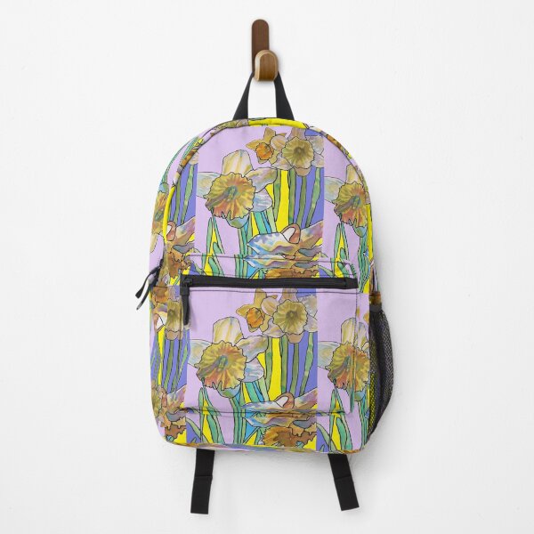 Item preview, Abstract Yellow Daffodil Watercolor Pattern on Purple designed and sold by Sarah Rajkotwala.
