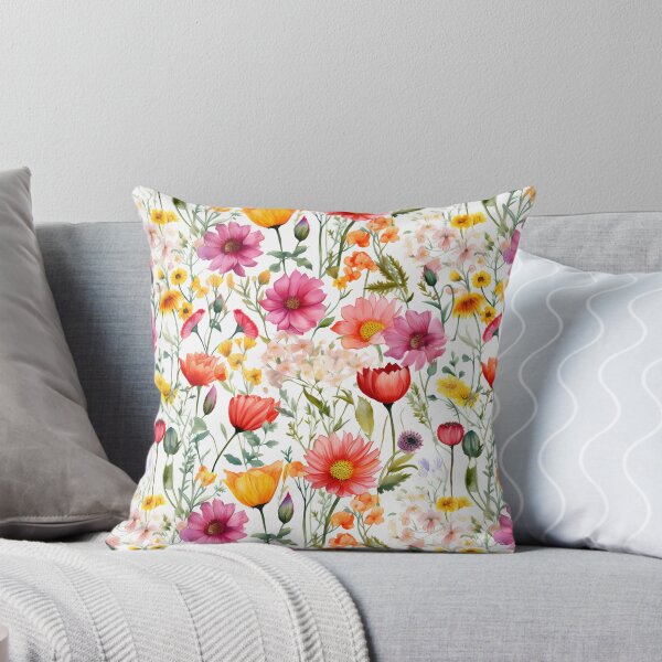 Item preview, Pink Orange Red Watercolor Flowers designed and sold by junkydotcom.