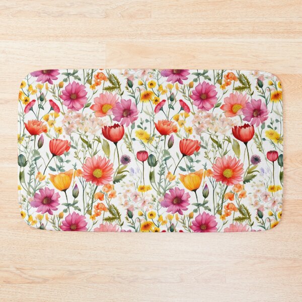 Item preview, Pink Orange Red Watercolor Flowers designed and sold by junkydotcom.