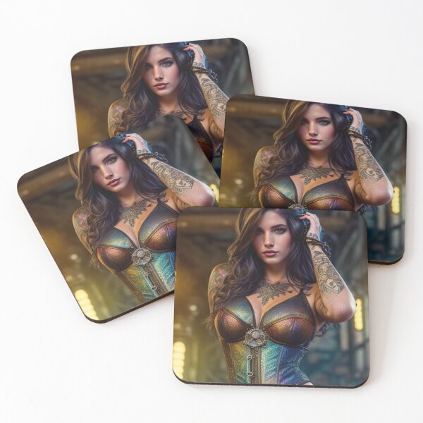 Item preview, steampunk alchemy fanstay girl designed and sold by CustomStickerCo.