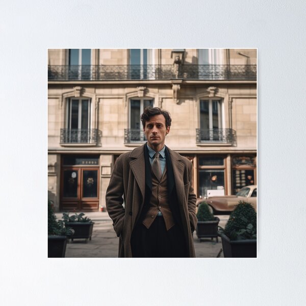 Item preview, French Dispatch actor in front of the building 4 designed and sold by ericpartee.