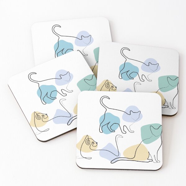 Item preview, Line art cute cats designed and sold by GSJGROUP.