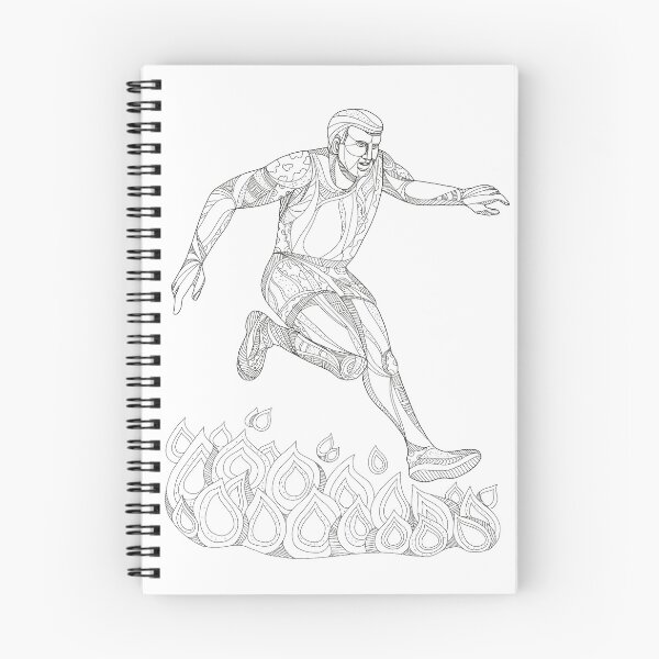 Item preview, Obstacle Racer Jumping Fire Doodle Art designed and sold by patrimonio.