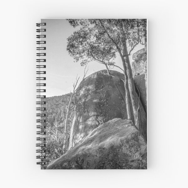 Item preview, Setting Sun at Giant Granite Boulders at the Dog Rocks B&W - Mount Alexander, Victoria designed and sold by Steven Jodoin.