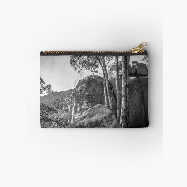 Item preview, Setting Sun at Giant Granite Boulders at the Dog Rocks B&W - Mount Alexander, Victoria designed and sold by Steven Jodoin.