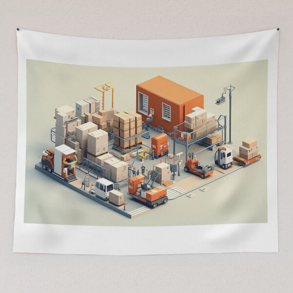 Item preview, Logistic Factory Mockup designed and sold by CarrolyneLorrys.