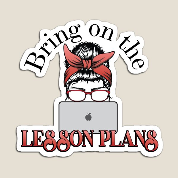 Item preview, Teacher Lesson Plans Red designed and sold by BoldLens.