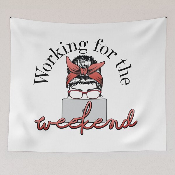 Item preview, Working for the Weekend Red designed and sold by BoldLens.